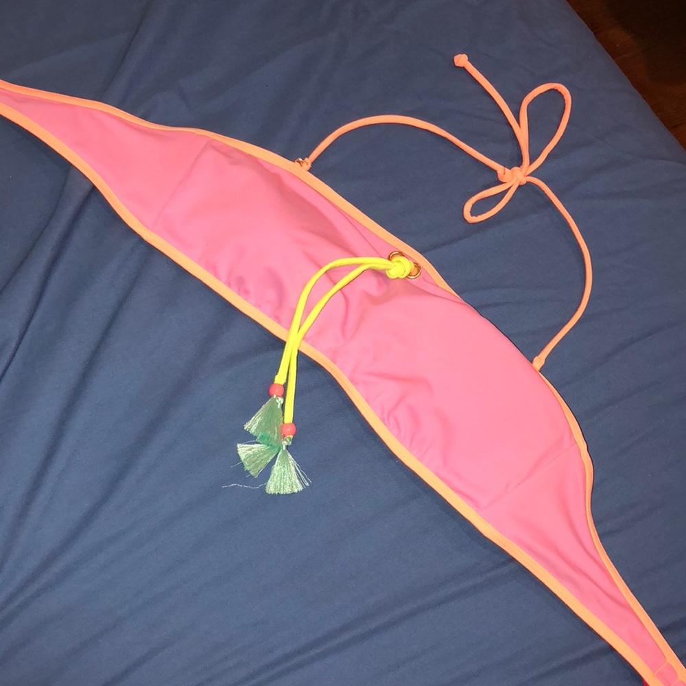 Victoria’s Secret swim tassel bandeau bikini top